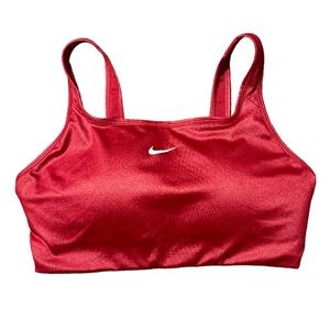 Women's Nike Red Shine Swoosh Icon Clash Padded Sports Bra Sz XL